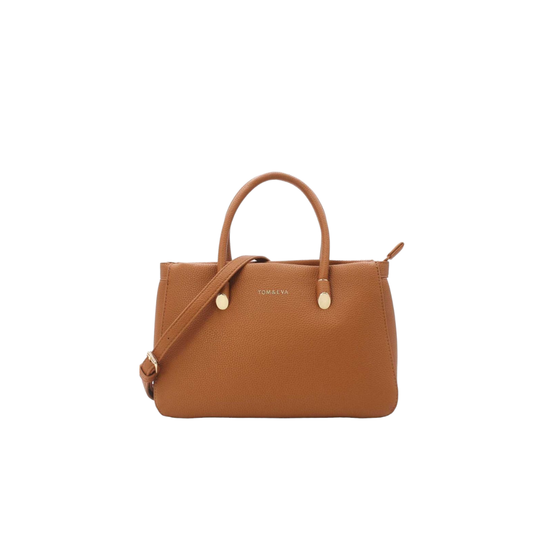 Sac à Main Épuré Effet Grainé Marron Tom & Eva