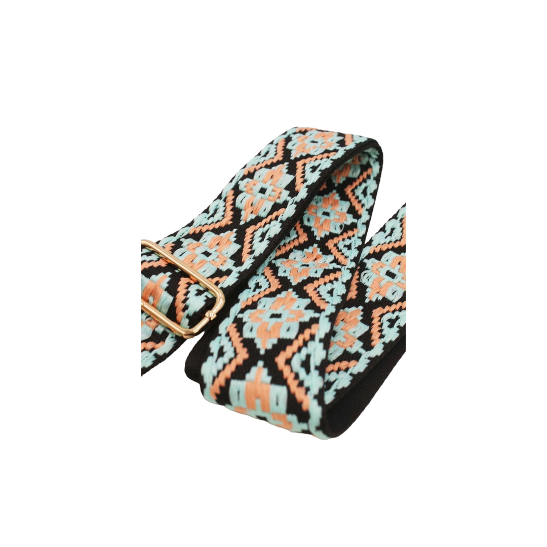 Sangle Bandoulière en Toile Coton L.Blue/Black
