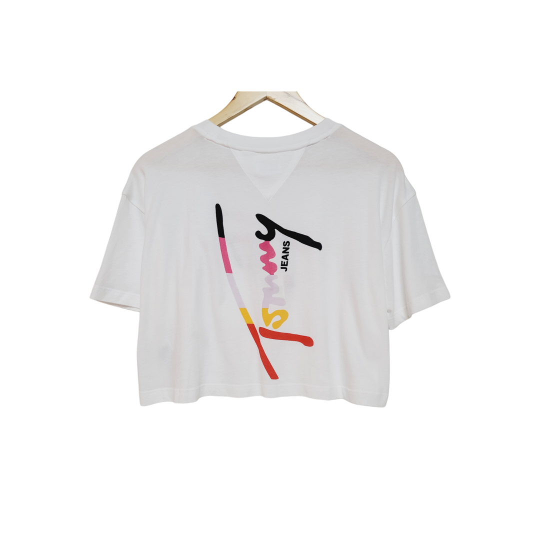 Tommy Jeans Tee-shirt femme Cropped Tommy Script