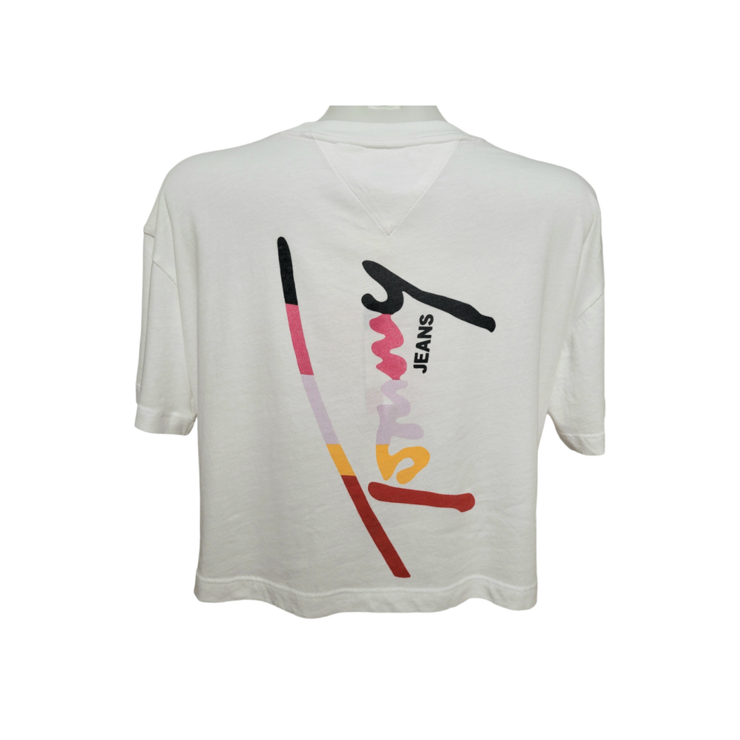 Tommy Jeans Tee-shirt femme Cropped Tommy Script