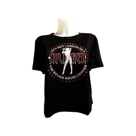 Tommy Hilfiger tee-shirt femme cropped rock tour Gigi Hadid black beauty