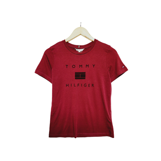 Tommy Hilfiger tee-shirt femme regular flock c-nk tee ss