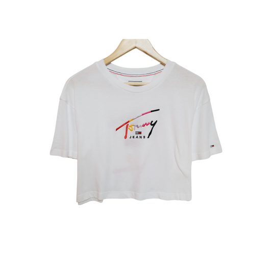 Tommy Jeans Tee-shirt femme Cropped Tommy Script